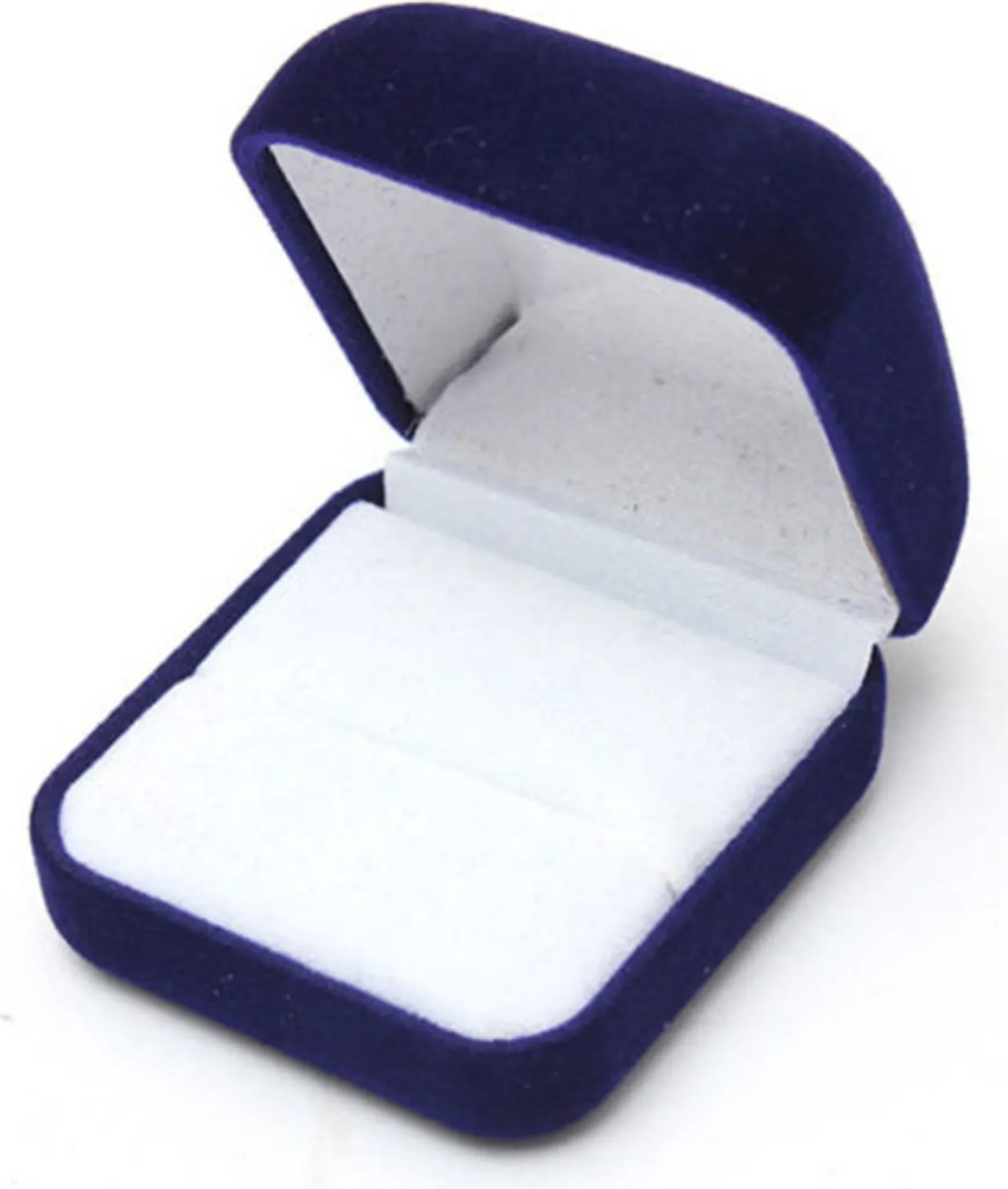 Essen – Schmuckschatulle für Ringe & Ohrringe, Blau (quadratisch)