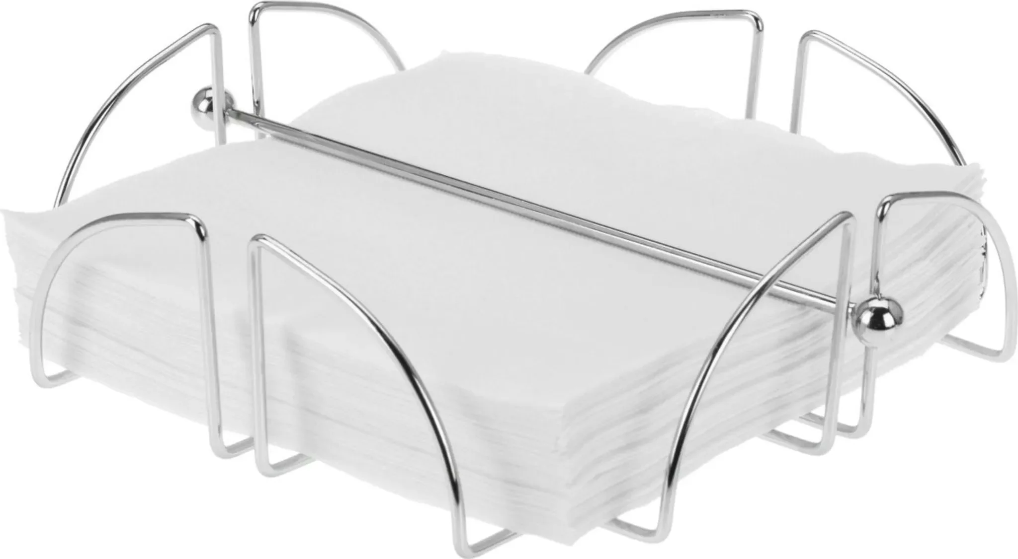 Excellent Houseware – Serviettenhalter aus Stahl, Silber