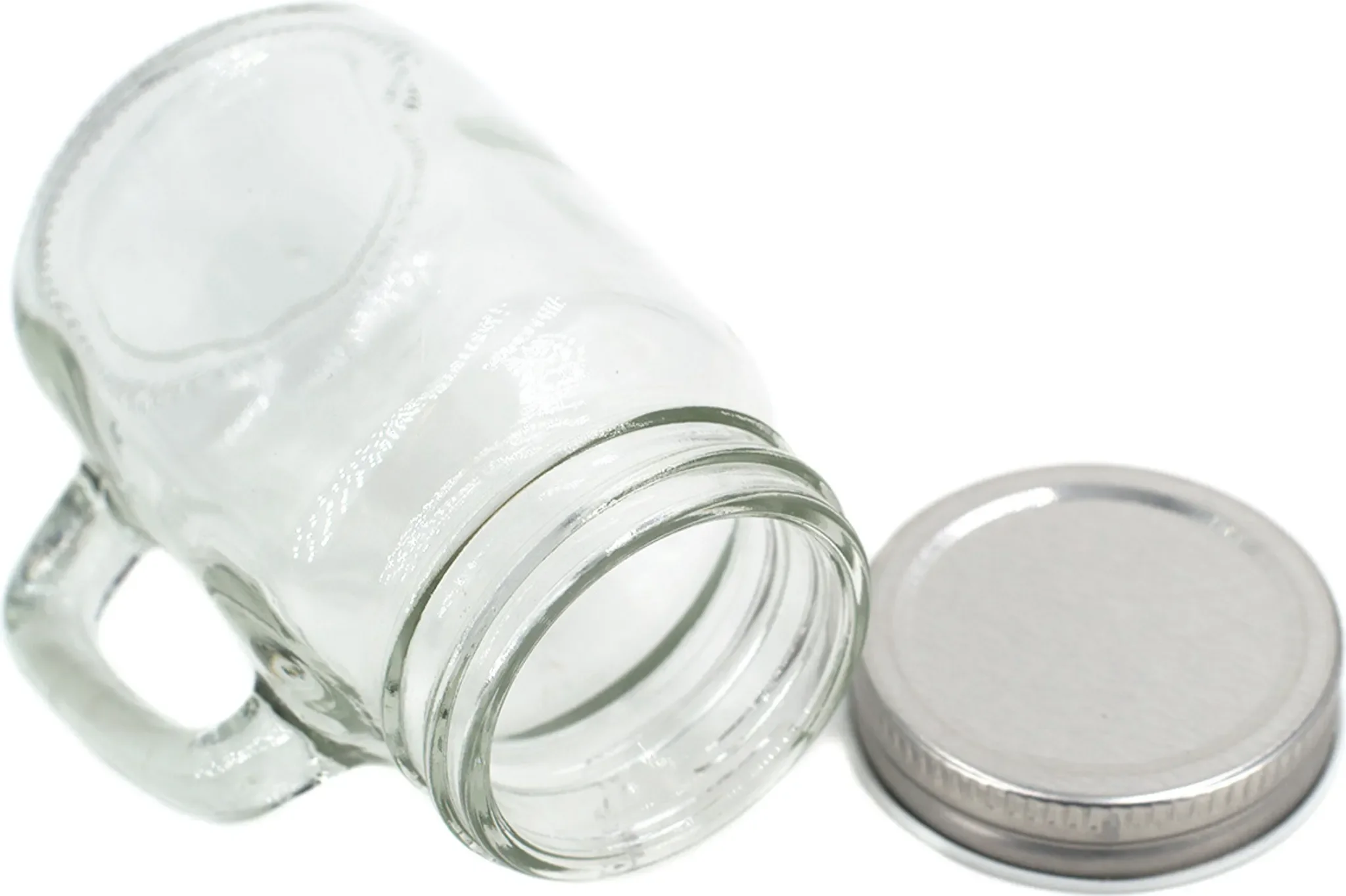 Creativery – Gewürzgläser 2er-Set, 120 ml, klar, mit Henkel & Schraubdeckel