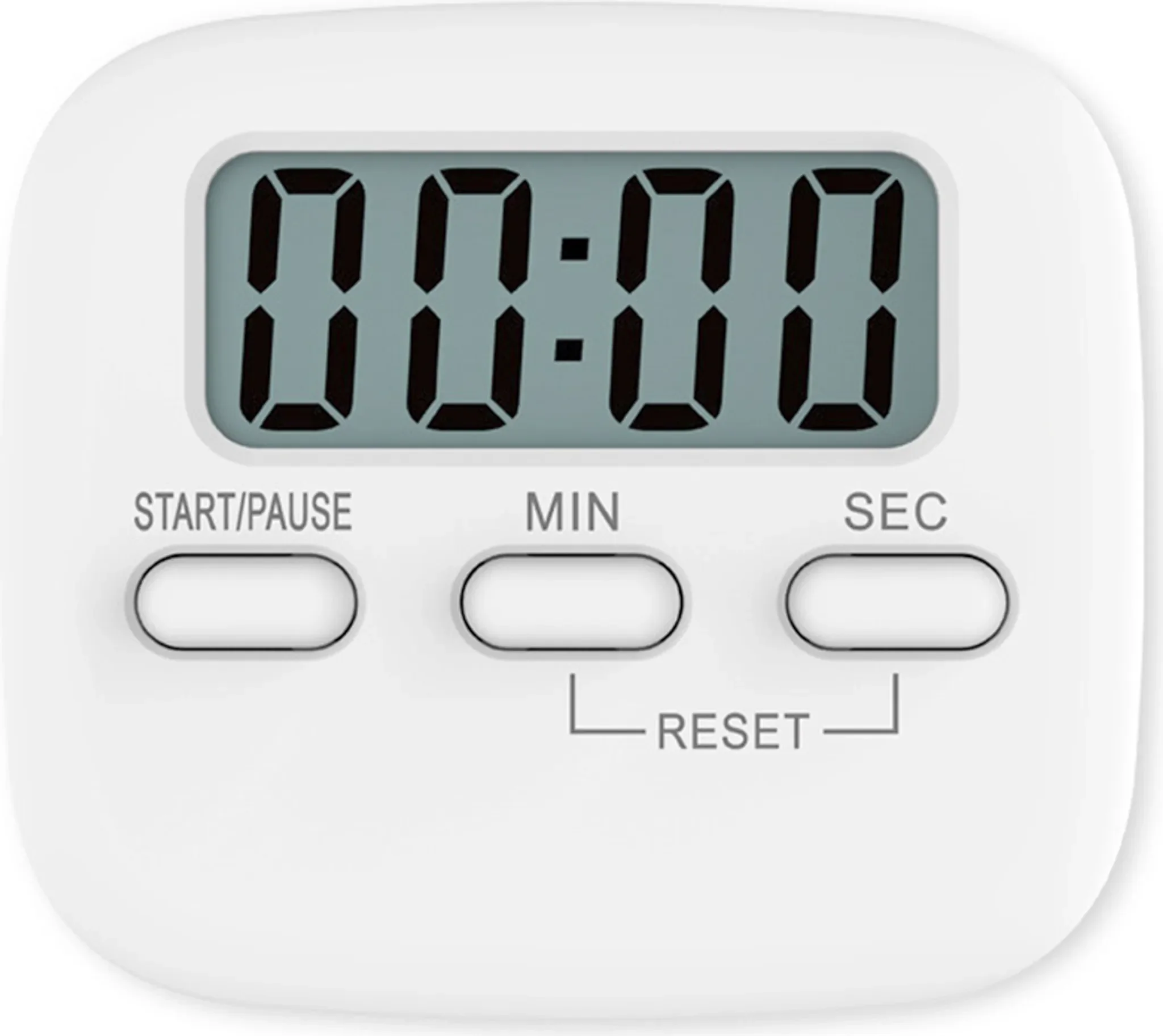 KkvoGmle Digitaler Küchentimer – Magnetisch, Countdown/Count-up, LCD, Weiß