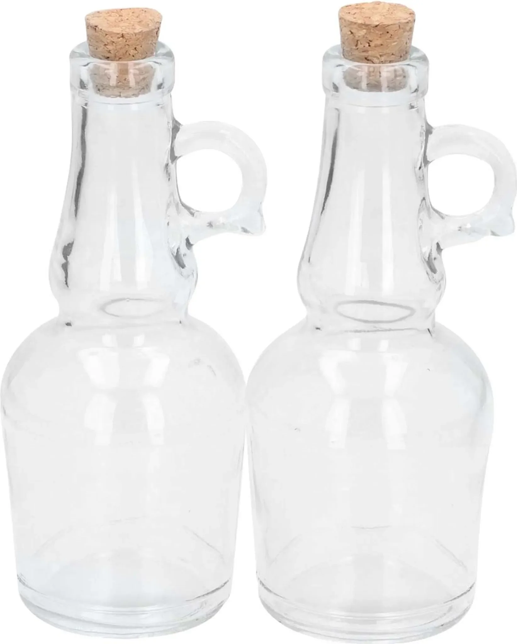 Alpina Öl- & Essigflaschen-Set – 2er-Pack, 250 ml, Glas mit Korkverschluss